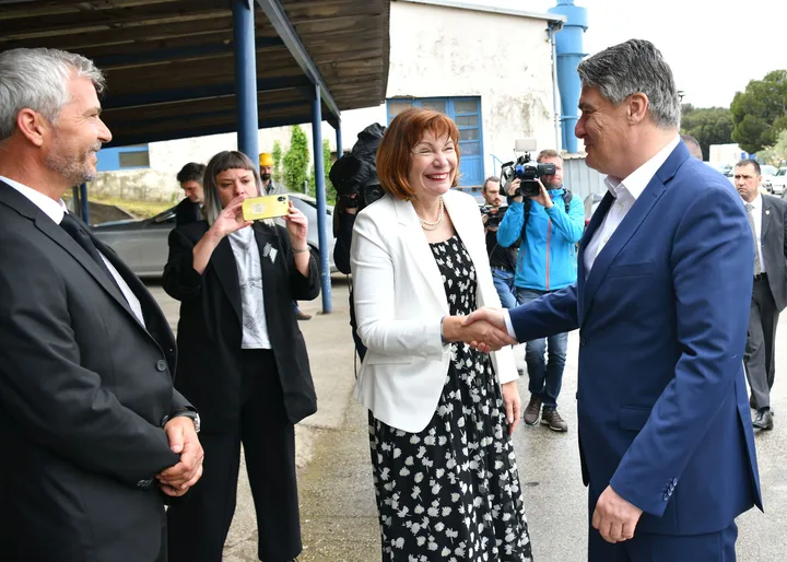 Predsjednik Milanović obišao Tehnomont Brodogradilište Pula d.o.o.